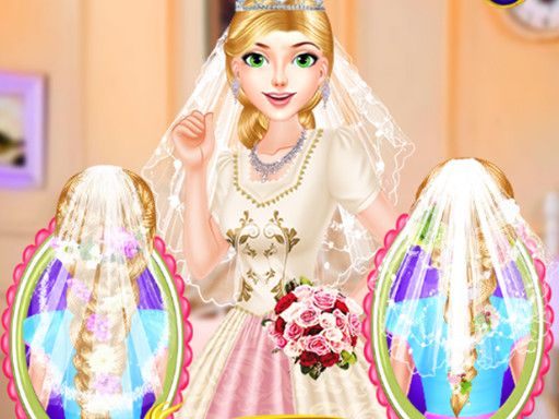 Royal Wedding Hair Design - browser game screenshot