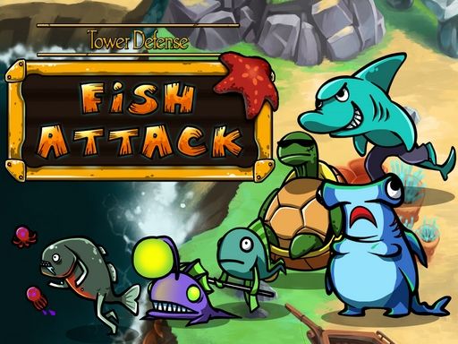 Tower Defense : Fish Attack - browser game screenshot