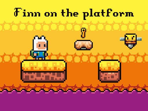 Finn on the platform - browser game screenshot