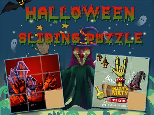 Halloween Sliding Puzzle - browser game screenshot