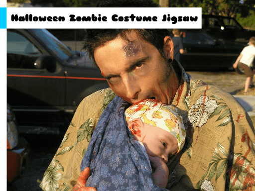 Halloween Zombie Costume Jigsaw - browser game screenshot