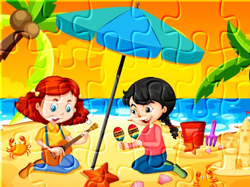 Beach Jigsaw - browser game screenshot
