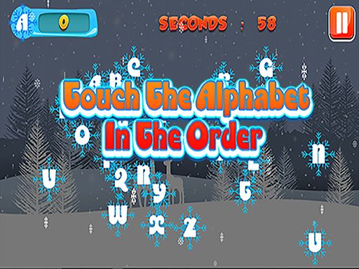 Touch the Alphabet in the Order - browser game screenshot