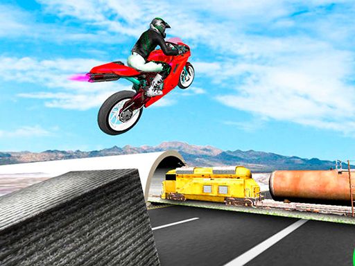Highway Traffic Bike Stunts - browser game screenshot