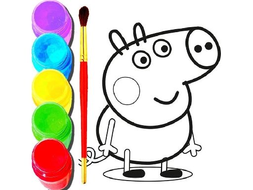 BTS Peppa Pig Coloring - browser game screenshot