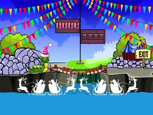 Christmas Caterpillar Escape - browser game screenshot