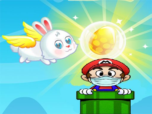 Flying easter bunny2 - browser game screenshot