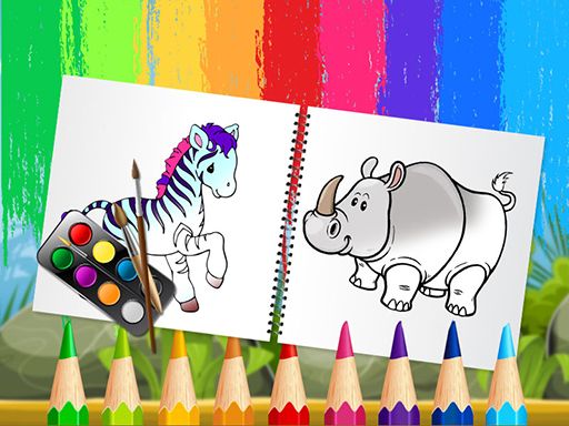 Funny Animals Coloring Book Funny Animals Coloring Book - browser game screenshot
