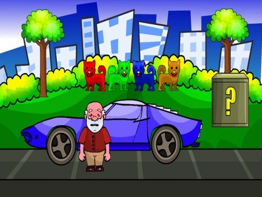 Find The Old Mans Car Key - browser game screenshot