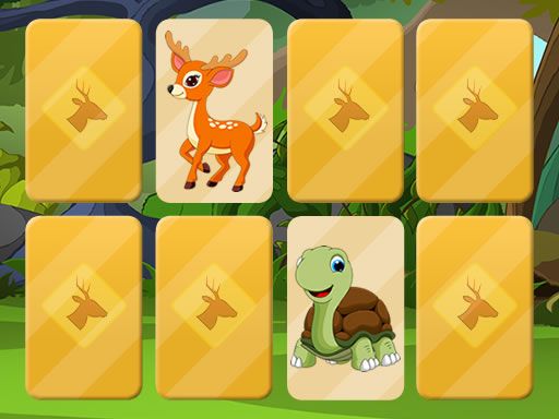 Wild Animals Memory - browser game screenshot