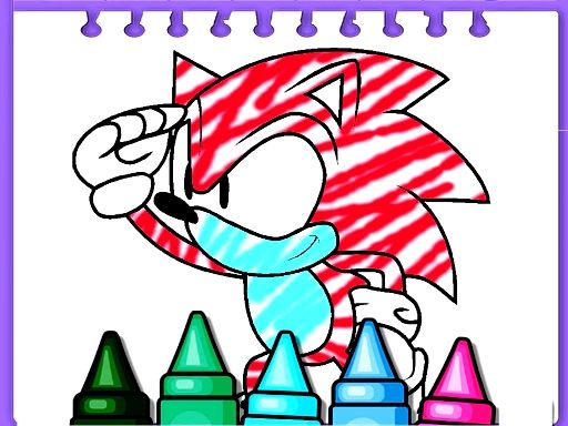 BTS Sonic Coloring Book - browser game screenshot