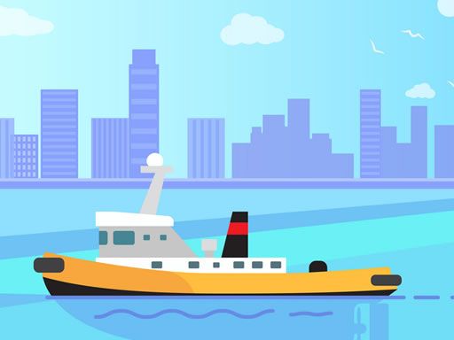 Big Boats Coloring - browser game screenshot