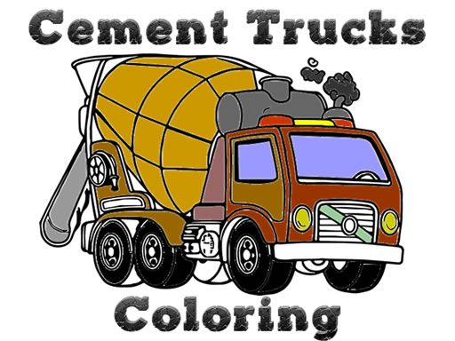 Cement Trucks Coloring - browser game screenshot