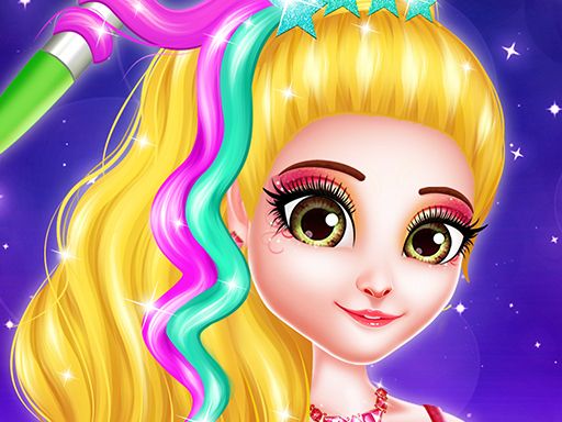 Hair Saloon Color by Number - Girls Fashion Games - browser game screenshot