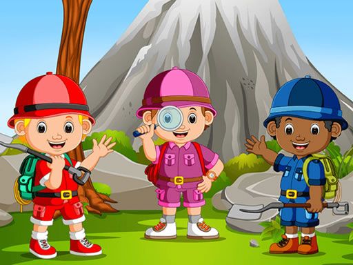 Kids Camping Hidden Stars Kids Camping Hidden Stars - browser game screenshot