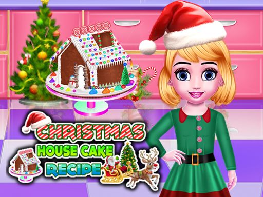 Christmas House Cake Recipe - browser game screenshot