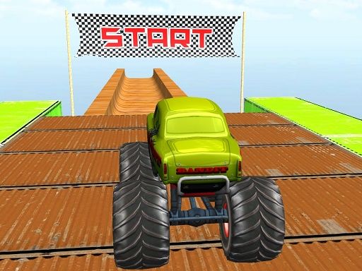 Monster truck stunts mega ramps - browser game screenshot