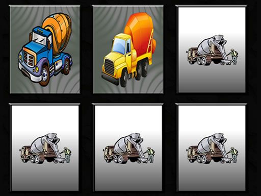 Mixer Trucks Memory Mixer Trucks Memory - browser game screenshot
