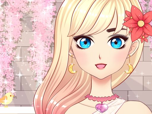 Anime Girls Fashion Makeup Game for Girl - browser game screenshot