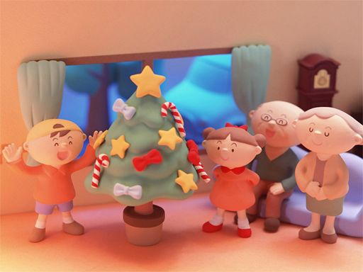 Christmas Clay Doll Slide - browser game screenshot