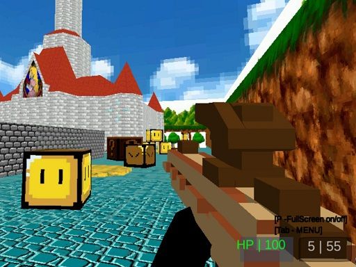 Paintball Gun Pixel 3D - browser game screenshot