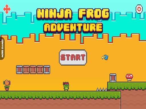Ninja Frog Adventure - browser game screenshot