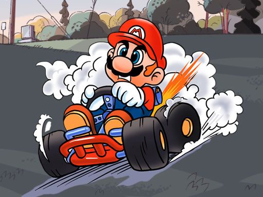 Mario Kart Jigsaw - browser game screenshot