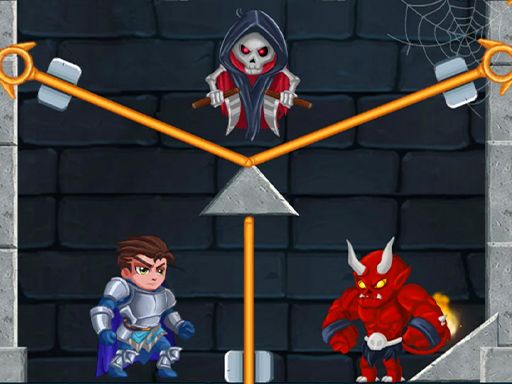 Hero Rescue  - Pull the pin puzzle - browser game screenshot