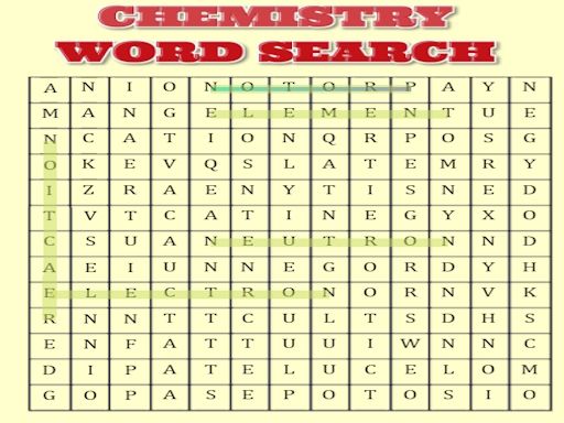Word search html5 - browser game screenshot