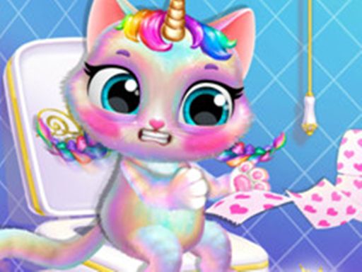 Twinkle My Unicorn Cat Princess Caring - browser game screenshot