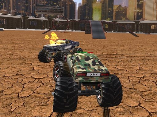 Demolition Monster Truck Army 2020 - browser game screenshot