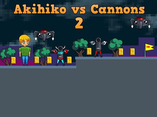 Akihiko vs Cannons 2 - browser game screenshot
