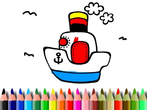 BTS Boat Coloring - browser game screenshot