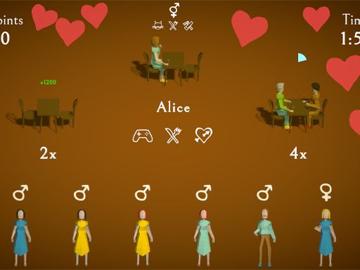 Quick dating - browser game screenshot
