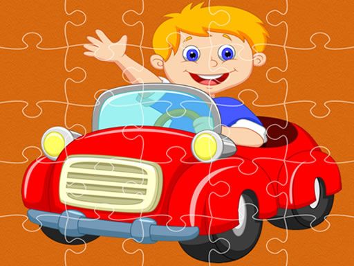 Pedal Cars Jigsaw - browser game screenshot