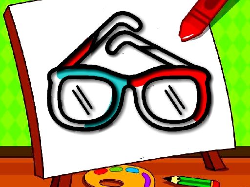 Easy Kids Coloring Glasses - browser game screenshot
