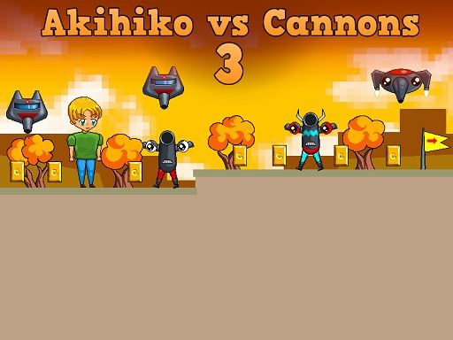 Akihiko vs Cannons 3 - browser game screenshot