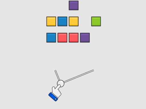 Slingshot vs Bricks - browser game screenshot