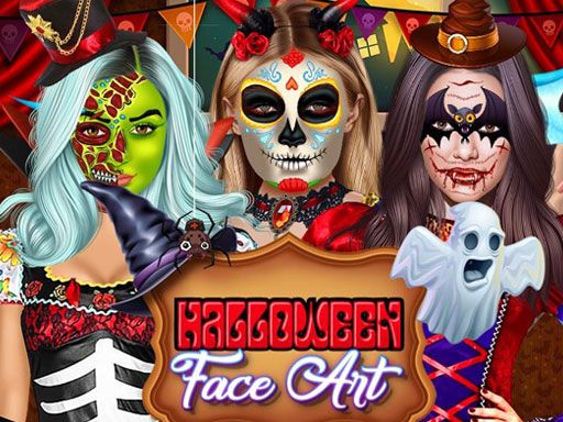 HALLOWEEN FACE ART - browser game screenshot