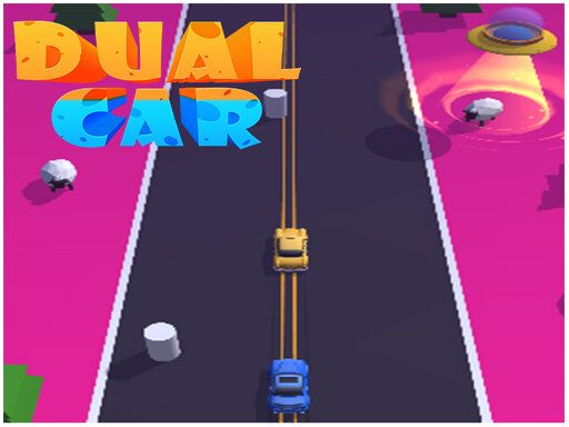 Dual Car Control - browser game screenshot