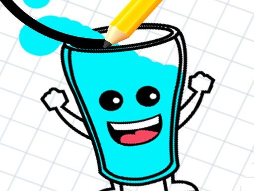 Happy Glass : Fill the Glass by Draw Lines - browser game screenshot