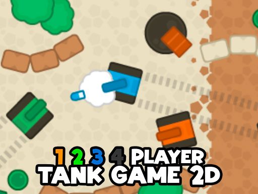 1 2 3 4 Player Tank Game 2D - browser game screenshot