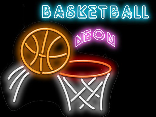 Swipe Basketball Neon - browser game screenshot