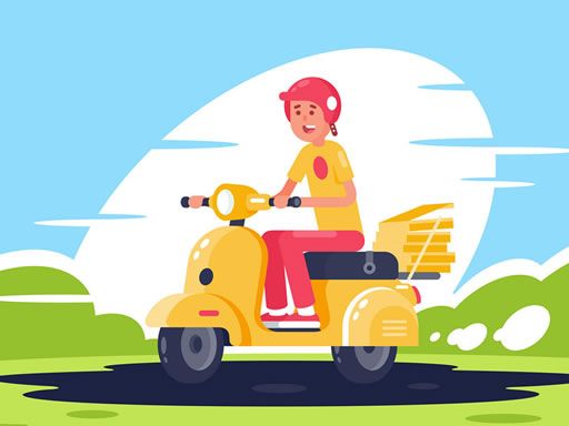 City Scooter Rides Jigsaw - browser game screenshot