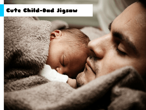Cute Child-Dad Jigsaw Cute Child-Dad Jigsaw - browser game screenshot