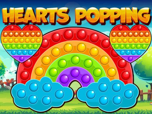 Hearts Popping - browser game screenshot