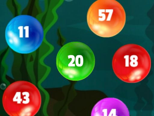 Num Bubbles Ordering - browser game screenshot