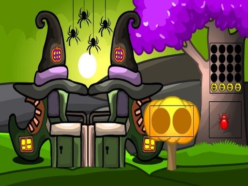 Halloween Witch Mountain Escape - browser game screenshot