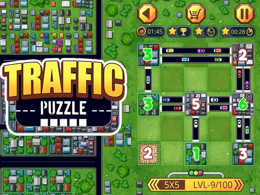 Traffic puzzle game Linky - browser game screenshot
