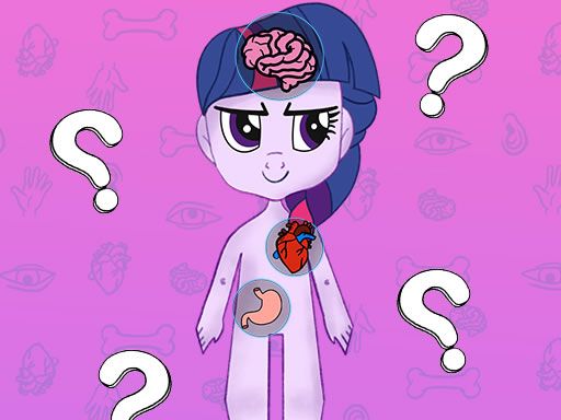 My Little Pony Learning The Body - browser game screenshot